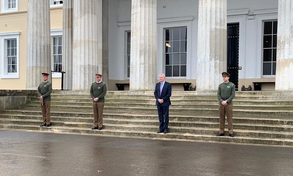 James Sunderland visits Royal Military Academy Sandhurst