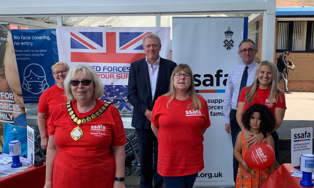 James Sunderland visits SSAFA Stand on Armed Forces Day