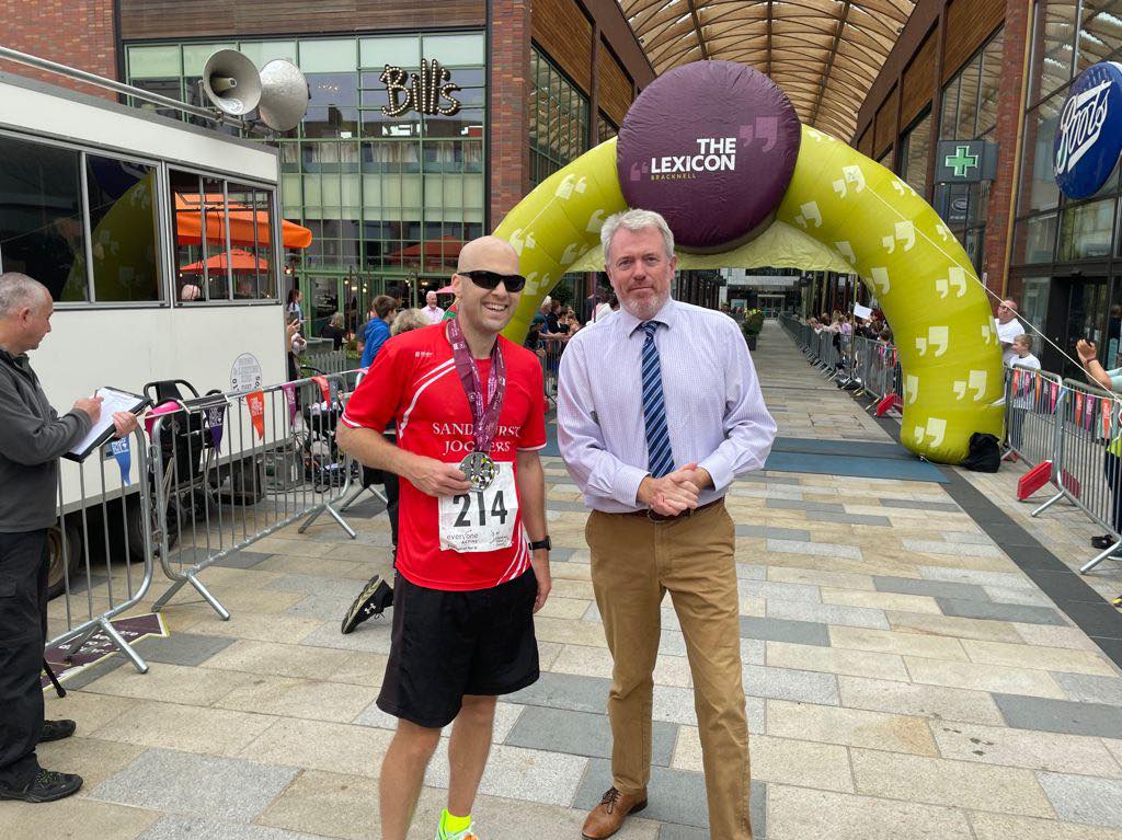 James Sunderland MP at The Lexicon Bracknell Half Marathon