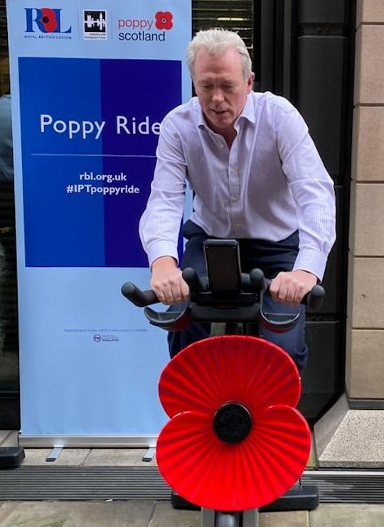 James Sunderland takes part in the Poppy Ride