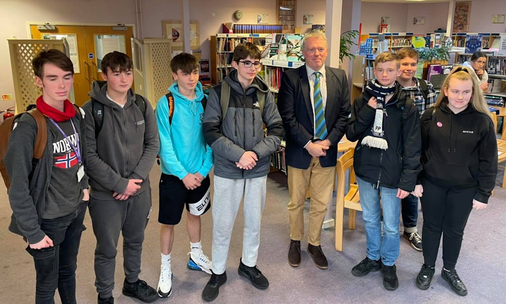 James Sunderland visits Sandhurst School