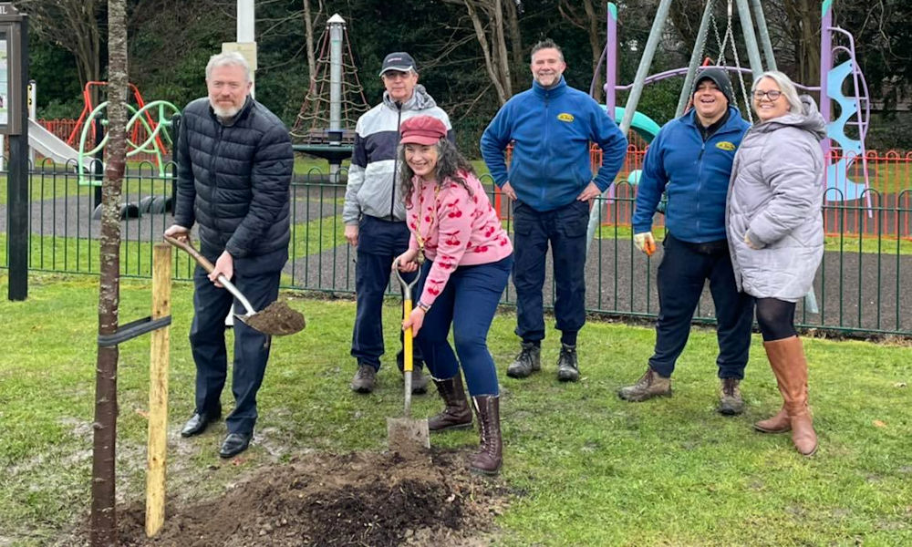 James Sunderland helps plant cherry tree tribute for the Queen’s Platinum Jubilee