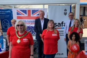 James Sunderland visits SSAFA Stand on Armed Forces Day