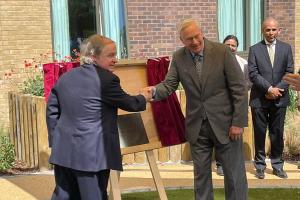 HRH the Duke of Gloucester at the official opening of Heathlands Care Home