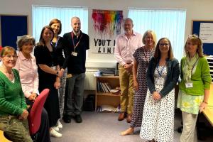 James Sunderland visits the office of Youthline Bracknell
