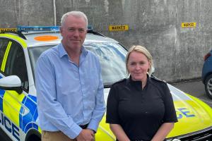 James Sunderland with Supt Helen Kenny in Bracknell