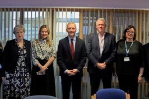 James Sunderland with Berkshire MPs at the Building Berkshire Together Update