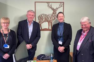 Fiona Edwards, James Sunderland MP, Susan Halliwell and Cllr Paul Bettison