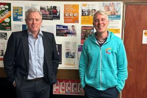 James Sunderland MP and Philip Bell, CEO of Involve Community Services