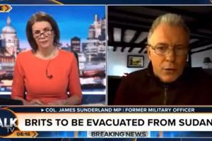 James Sunderland MP is interviewed on TalkTV