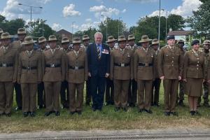 James Sunderland MP has a group photograph with the Gurkhas
