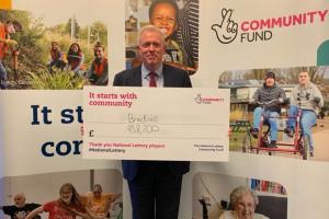 James Sunderland at Community Fund photo op