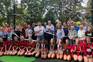 James Sunderland at the opening of the Ninja Play Trail