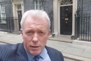 James Sunderland MP outside 10 Downing Street