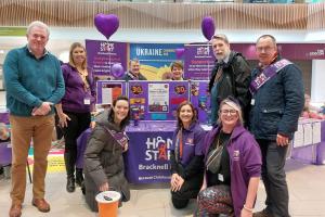 James Sunderland with the Home-Start Bracknell Forest team