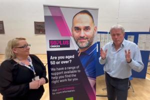 James Sunderland MP at the Jobs Fair at Bracknell & Wokingham College